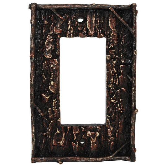 Pine Bark Single Rocker Wall Switch Plate