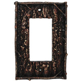 Pine Bark Single Rocker Wall Switch Plate