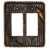 Rainbow Trout Double Rocker Wall Switch Plate