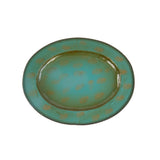 Oval Turquoise Iron Tray