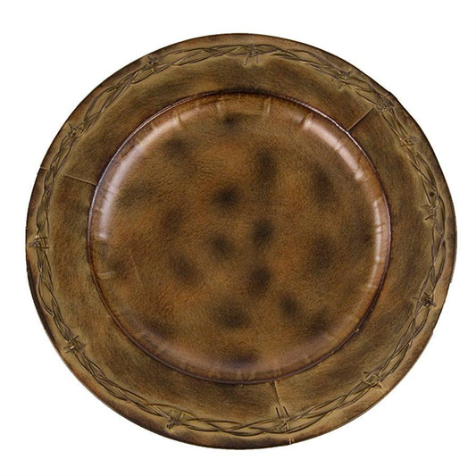 Round Barbwire Iron Tray, 14"