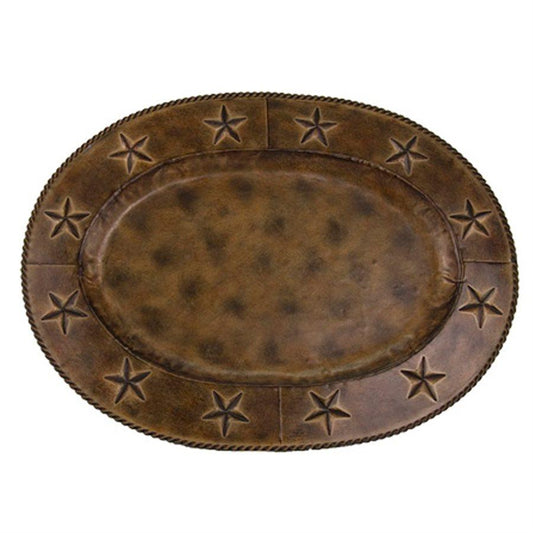 Star Iron Oval Charger Plate Tray