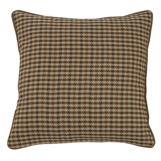 Clifton Woven Twill Plaid & Suede Reversible Euro Sham