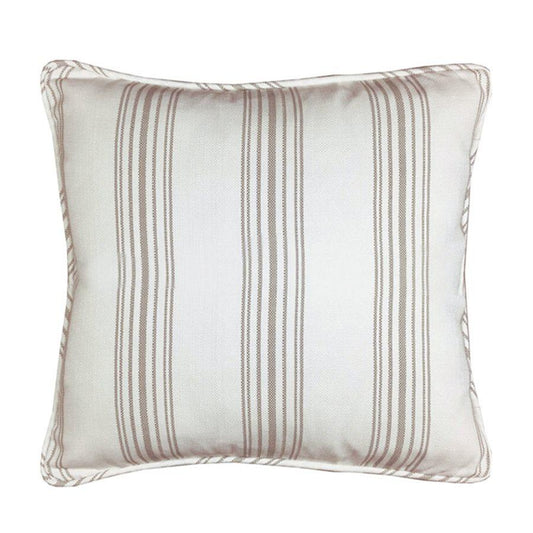 Gramercy Vintage White w/ Taupe Striped Euro Sham