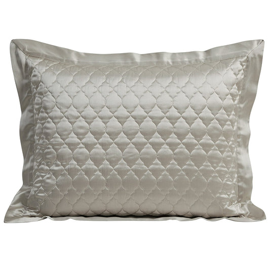 High Shine Satin Quatrefoil Quilt Pillow Sham Set