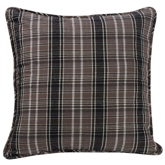 Whistler Black, Gray & Cream Plaid Euro Sham