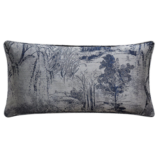 Pastoral Jacquard Lumbar Decorative Pillow