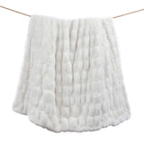 Ruched Rabbit Double-Sided Throw