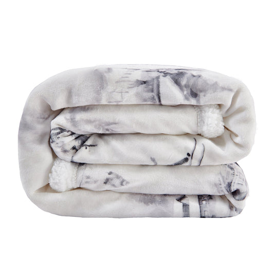 Ski Life Campfire Sherpa Throw