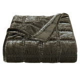 Stella Faux Silk Velvet Double Box Stitch Throw
