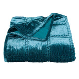 Stella Faux Silk Velvet Double Box Stitch Throw