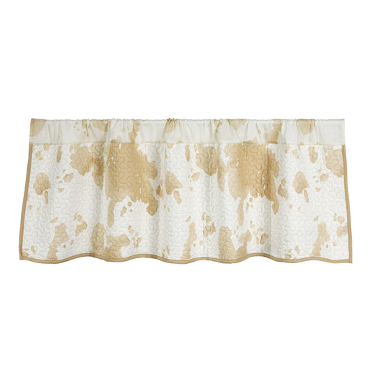 Elsa Cowhide Reversible Quilted Valance, Light Tan