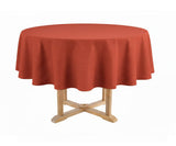 Rust Orange Round Tablecloth