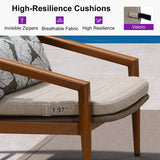 PURPLE LEAF Sicilia L-Shaped Modular Outdoor Sectional with Oatmeal Greige Cushions Flexible Layout for Garden Poolside