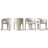 Khloe Modern Chenille Dining Chair with Arms (Set of 4)