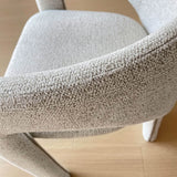 Khloe Modern Chenille Dining Chair with Arms (1-Piece)
