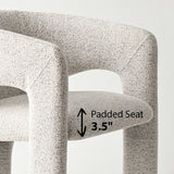 Khloe Modern Chenille Dining Chair with Arms (Set of 4)