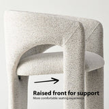 Khloe Modern Chenille Dining Chair with Arms (Set of 4)