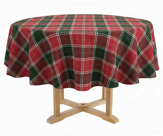 Buffalo Plaid Tablecloth - Round