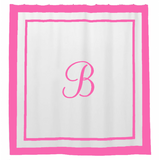 Border Frame Cotton Shower Curtain