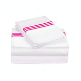 500TC Cotton Triple Embroidery Sateen Solid Sheet Set