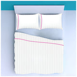 400TC Single Embroidery Sateen Stripe Cotton Sheet Set