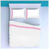 400TC Triple Embroidery Sateen Solid Cotton Sheet Set