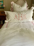 Classic Border Diamond Knitted Cotton Coverlet