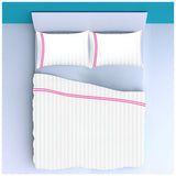 400TC Double Embroidery Sateen Stripe Cotton Sheet Set