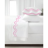 Double Wavy Embroidered Cotton Sheet Set