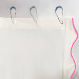 Scallop Embroidery Shower Cotton Curtain
