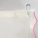 Scallop Embroidery Shower Cotton Curtain