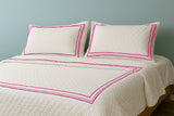 Classic Border Diamond Knitted Cotton Coverlet