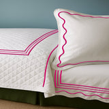 Classic Border Diamond Knitted Cotton Coverlet