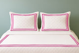 Classic Border Diamond Knitted Cotton Coverlet