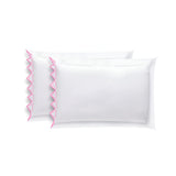 Ashley 400TC Cotton Traingle Embroidery Sateen Solid Pillowcases (Set Of 2)