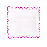 Allena 400TC Cotton Scallop Embroidery Sateen Solid Euro Sham