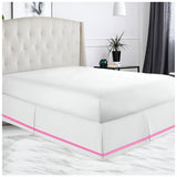 400TC Sateen Solid Cotton Double Embroidered Tailored Bed Skirt
