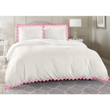 Elegant Flower Embroidered Duvet Cover Set