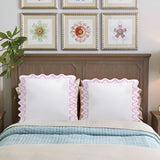Imaginary Scallop 400TC Cotton Embroidery Sateen Solid Euro Pillow Sham