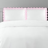 Imaginary Scallop 400TC Cotton Embroidery Sateen Solid Pillow Sham