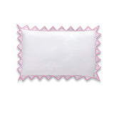 Ashley 400TC Cotton Traingle Embroidery Sateen Solid Pillow Sham