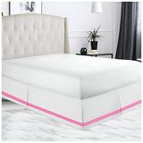 400TC Sateen Solid Cotton Triple Embroidered Tailored Bed Skirt