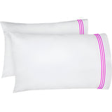 400TC Triple Embroidery Cotton Sateen Pillowcases (Set Of 2)