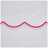 400TC Cotton Scallop Embroidery Sateen Solid Duvet Cover Set