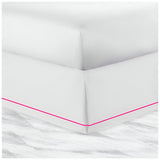400TC Sateen Solid Cotton Single Embroidered Border Tailored Bed Skirt