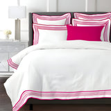 Smart Border 400TC Cotton Embroidery Sateen Solid Duvet Cover Set