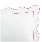 400TC Cotton Scallop Embroidery & Border Sateen Solid Pillow Sham