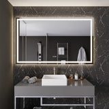 36-in. x 60-in. Frameless LED Front/Back Light Bathroom Mirror w/Defogger