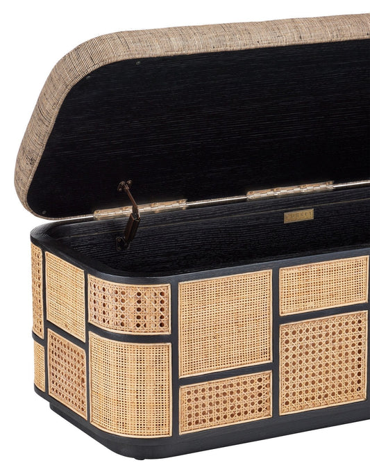 Anisa Black Storage Bench, Trailside Natural Instinct Safari